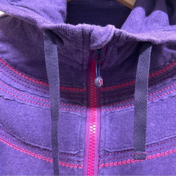 Lululemon Feel Good Hoodie Purple Pink Jacket Size 4 - Picture 5 of 5